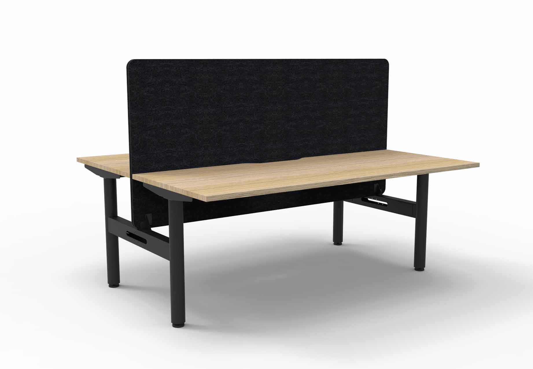 Halo Static Fixed Height Double Sided Workstation - with Eco Screen